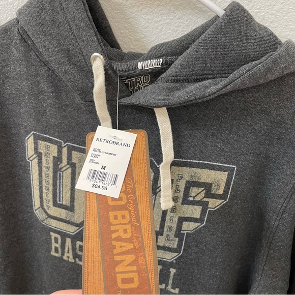 Retro Brand UCF Basketball Pullover Hoodie Black Gray New With Tag - Picture 3 of 6
